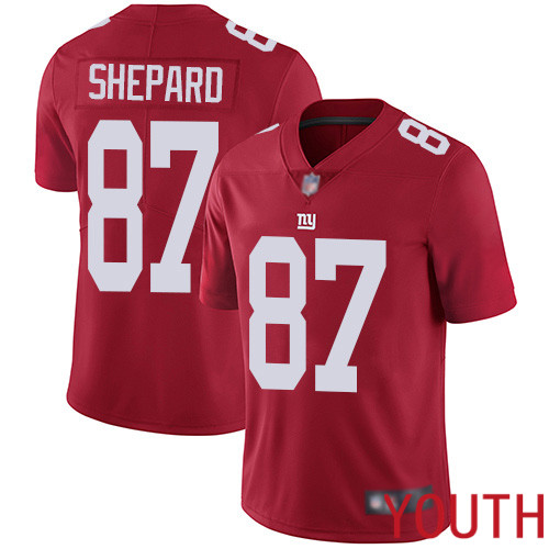 Youth New York Giants #87 Sterling Shepard Red Limited Red Inverted Legend Football NFL Jersey